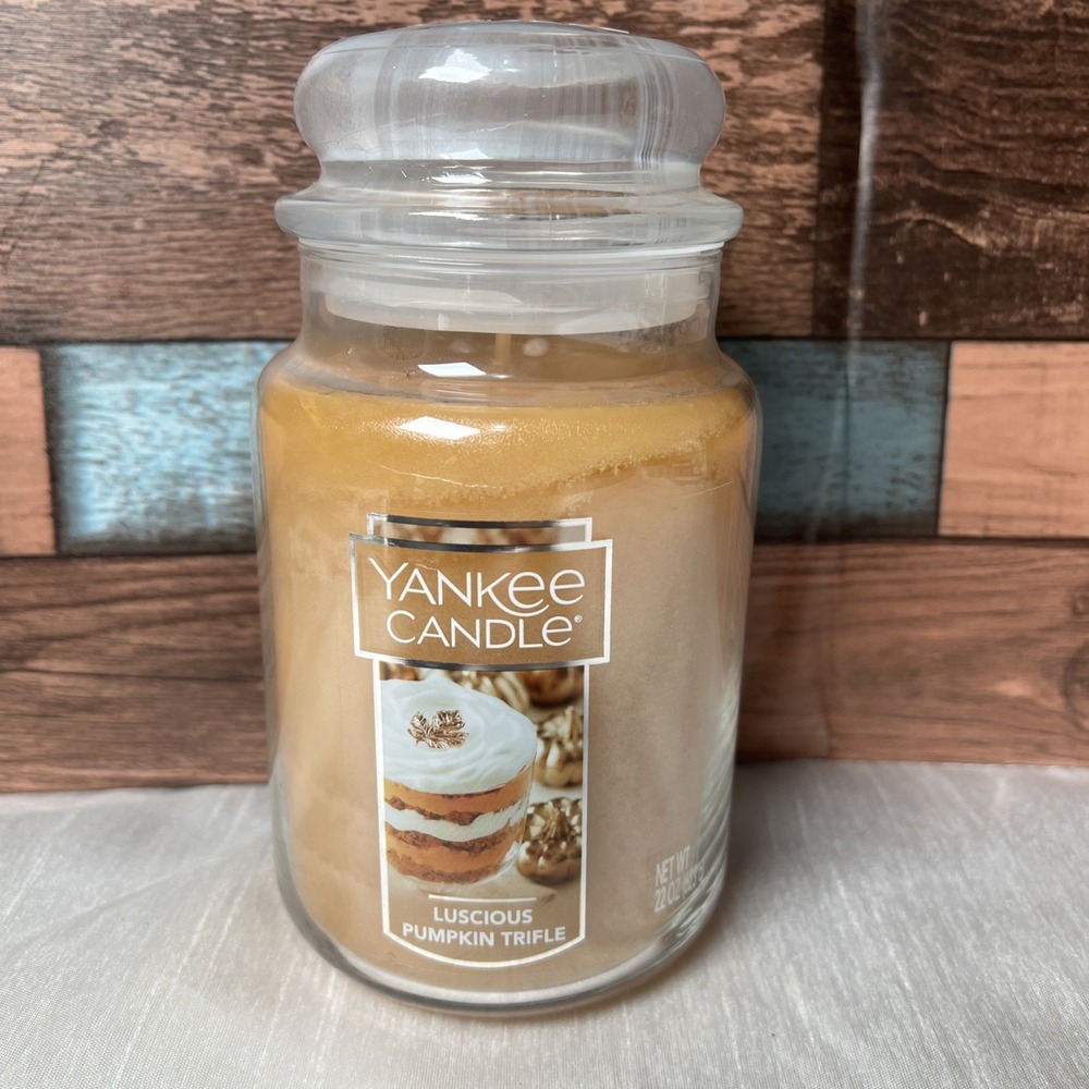 Yankee Candle‎ Luscious Pumpkin Trifle Jar   22 oz Discontinued
